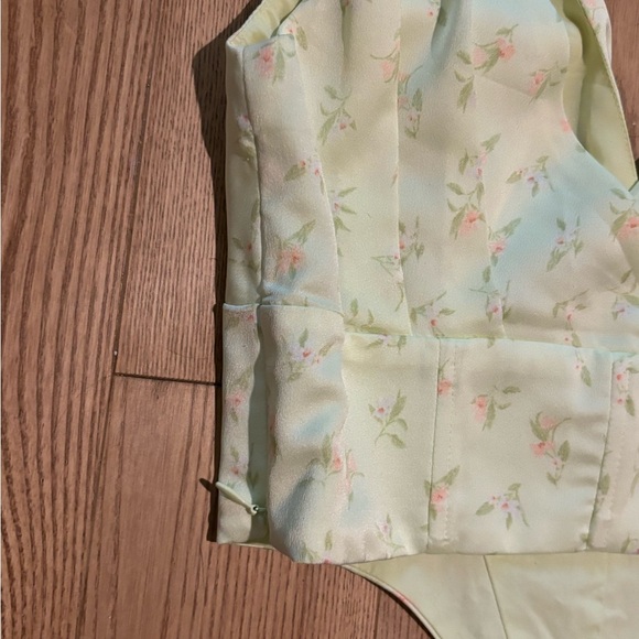 Camila Coelho Floral Women's Corset Top - Light Green - Picture 6 of 7